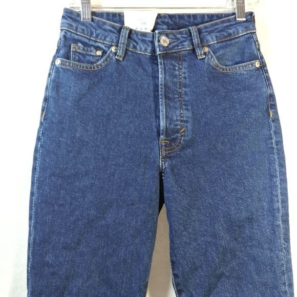& Denim By H&M Blue Mom Jeans Ultra High Waist Loose Fit Size 2 - Picture 3 of 8